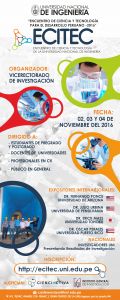 Encuentro de Ciencia y Tecnología para el Desarrollo Peruano 2016 - ECITEC