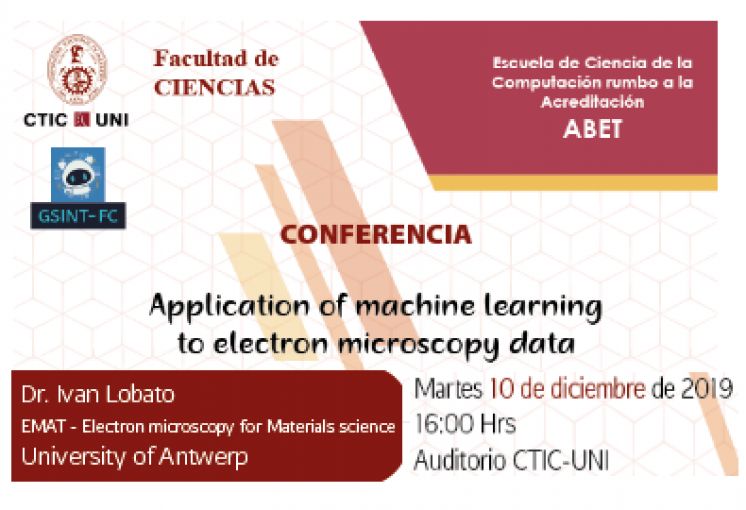 CONFERENCIA APPLICATION OF MACHINE LEARNING TO ELECTRON MICROSCOPY DATA