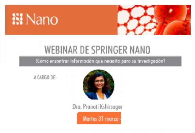 Springer ofrece un seminario web sobre su base de datos NANO