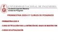 PREMAESTRÍA 2020-II Y CURSOS DE POSGRADO DE LA UNIDAD DE POSGRADO DE LA FIM