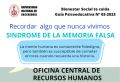 Bienestar Social OCRRHH-UNI - 3° GUIA PSICOEDUCATIVA 2023: SINDROME DE LA MEMORIA FALSA