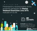 Premiación de la Primera edición del Startup Weekend Smart Cities Lima