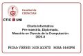 CHARLA INFORMATIVA: PRE-MAESTRÍA, DIPLOMADO Y MAESTRÍA EN CIENCIA DE LA COMPUTACIÓN 2020-2