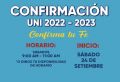 Confirmación UNI 2022-2023 en la capilla “San Francisco Javier” de la UNI.