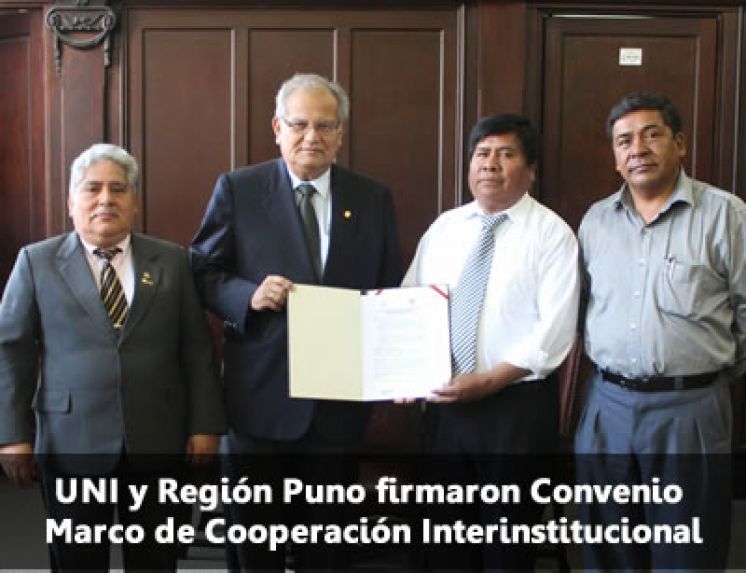 UNI y Región Puno firmaron Convenio Marco de Cooperación Interinstitucional