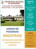 ADMISIÓN 2017-II UNIDAD DE POSGRADO: DOCTORADO EN INGENIERÍA INDUSTRIAL Y EN INGENIERÍA DE SISTEMAS