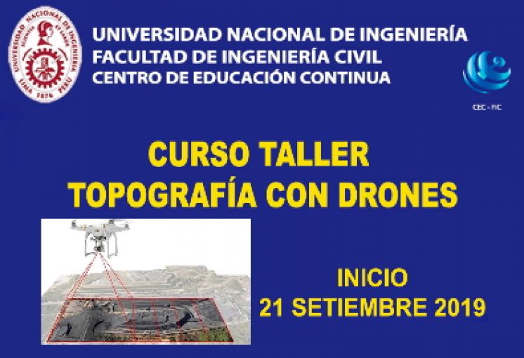 CURSO TALLER TOPOGRAFÍA CON DRONES - Inicio 21 de Setiembre del 2019