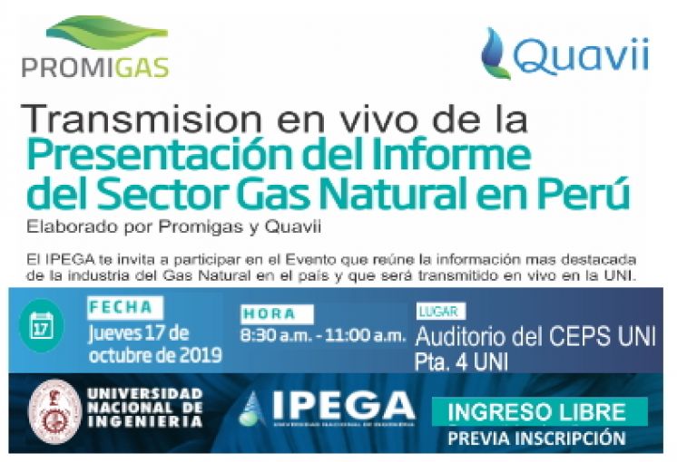 Transmisión en vivo de la Presentación  del Informe del Sector Gas Natural en Perú