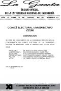 GACETA N°011: COMUNICADO DEL COMITE ELECTORAL UNIVERSITARIO - CEUNI
