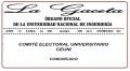 GACETA N° 022: COMUNICADO del Comité Electoral Universitario - CEUNI