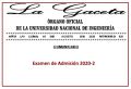 LA GACETA N° 029: COMUNICADO ACERCA DEL PROCESO DE ADMISIÓN 2020-2