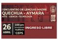 I ENCUENTRO DE LENGUAS MADRE QUECHUA - AYMARA