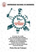 Gaceta N° 036: !Feliz día del Trabajo! les desea el Rector de la UNI: Dr. Jorge Elías Alva Hurtado