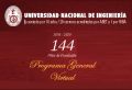 Programa de actividades por los 144 aniversario de la UNI