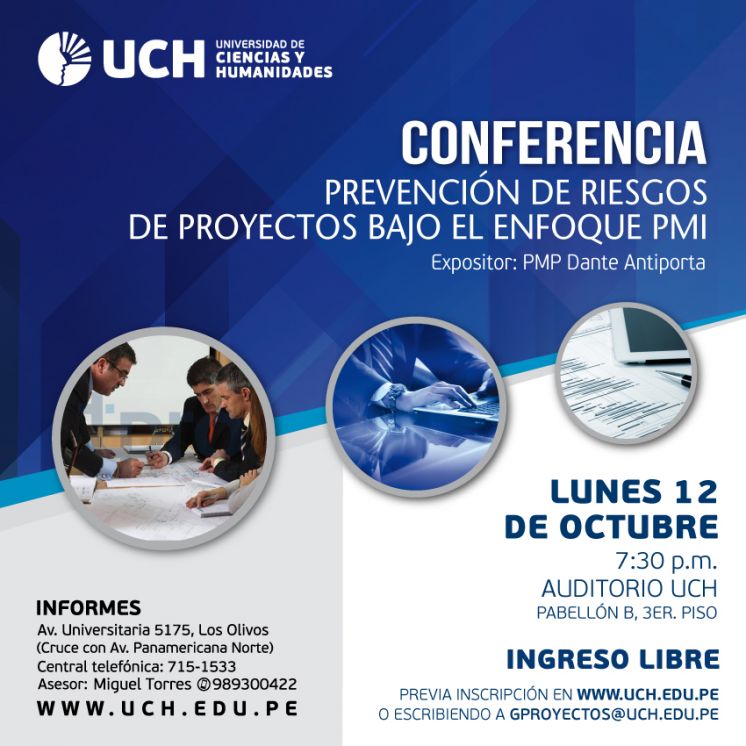 Conferencia Prevención de Riesgos de Proyectos bajo el Enfoque PMI