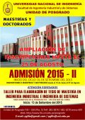 Maestrías y Doctorados FIIS Admisión 2015-II