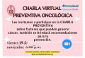 Charla Virtual Preventiva Oncológica - viernes 18 de noviembre vía Plataforma Zoom a las 6:00 p.m