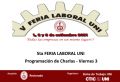 5ta FERIA LABORAL UNI Programación de Charlas - Viernes 3