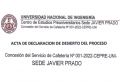 ACTA DE DECLARACIÓN DESIERTO DEL PROCESO - Concesión del Servicio de Cafetería N°001-CEPRE-UNI-Sede Javier Prado
