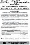 GACETA N° 039: CONVOCATORIA CANDIDATURA DEFENSOR UNIVERSITARIO