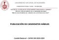 COMITÉ ELECTORAL CAFAE UNI 2023-2024: PUBLICACIÓN DE CANDIDATOS HÁBILES