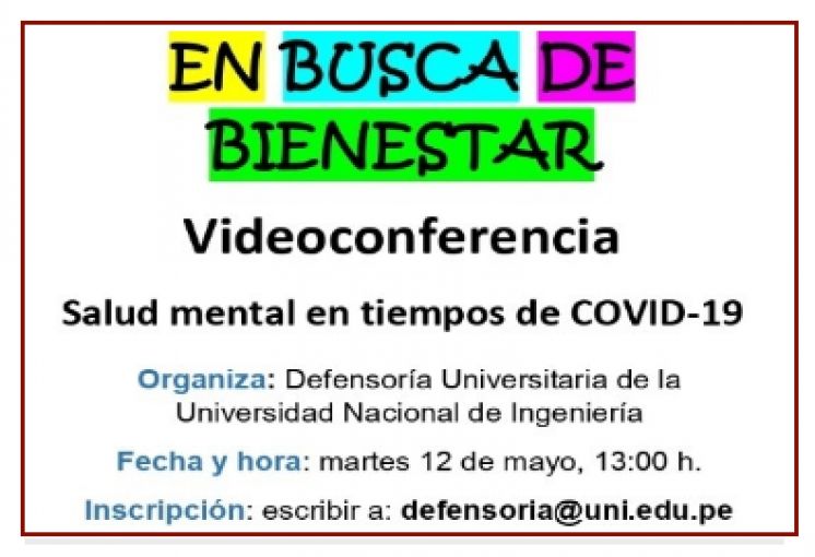 Videoconferencia: Salud Mental en tiempos de COVID-19