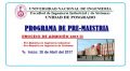 PROGRAMA DE PRE-MAESTRIA DE LA FIIS PARA EL PROCESO DE ADMISIÓN 2017-II