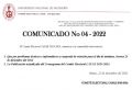 COMUNICADO N°04-2022 DEL COMITÉ ELECTORAL CAFAE - CRONOGRAMA ACTUALIZADO DEL PROCESO DE ELECCIONES CAFAE-UNI
