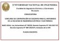 CONVOCATORIA   CONCURSO DE CONTRATACIÓN DE DOCENTES PARA EL ANTEGRADO DE LA FACULTAD DE INGENIERIA ELÉCTRICA Y ELECTRÓNICA