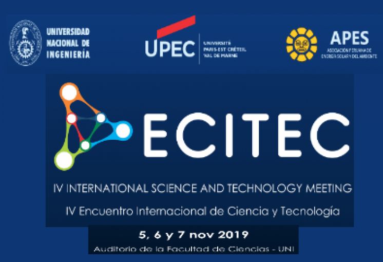 IV ENCUENTRO INTERNACIONAL DE CIENCIA Y TECNOLOGÍA  ECITEC 2019
