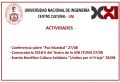 CONFERENCIA, CONVOCATORIA, EVENTO BENÉFICO DEL CENTRO CULTURAL UNI  - MES DE AGOSTO - 2018