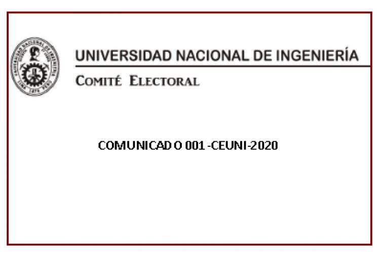 COMUNICADO 001-CEUNI-2020